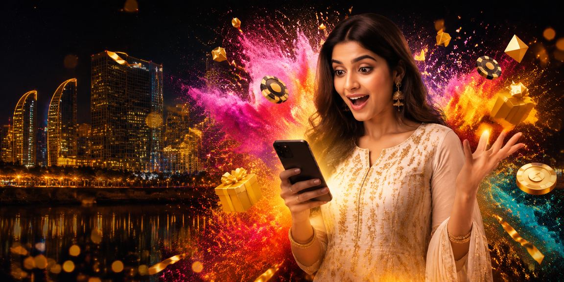 Excited Indian player registering on mobile device